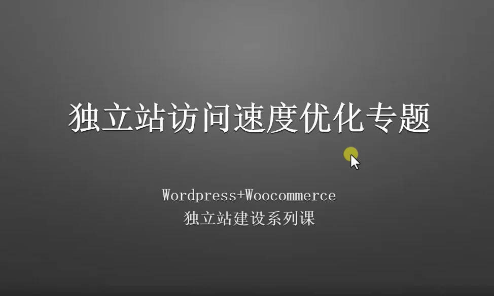 WordPress独立站速度性能提升专题(3个维度提升速度)